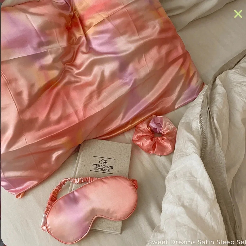 Sweet Dreams Satin Sleep Set three pieces Insertnamehere INM gift pack silk NWT - Picture 2 of 7